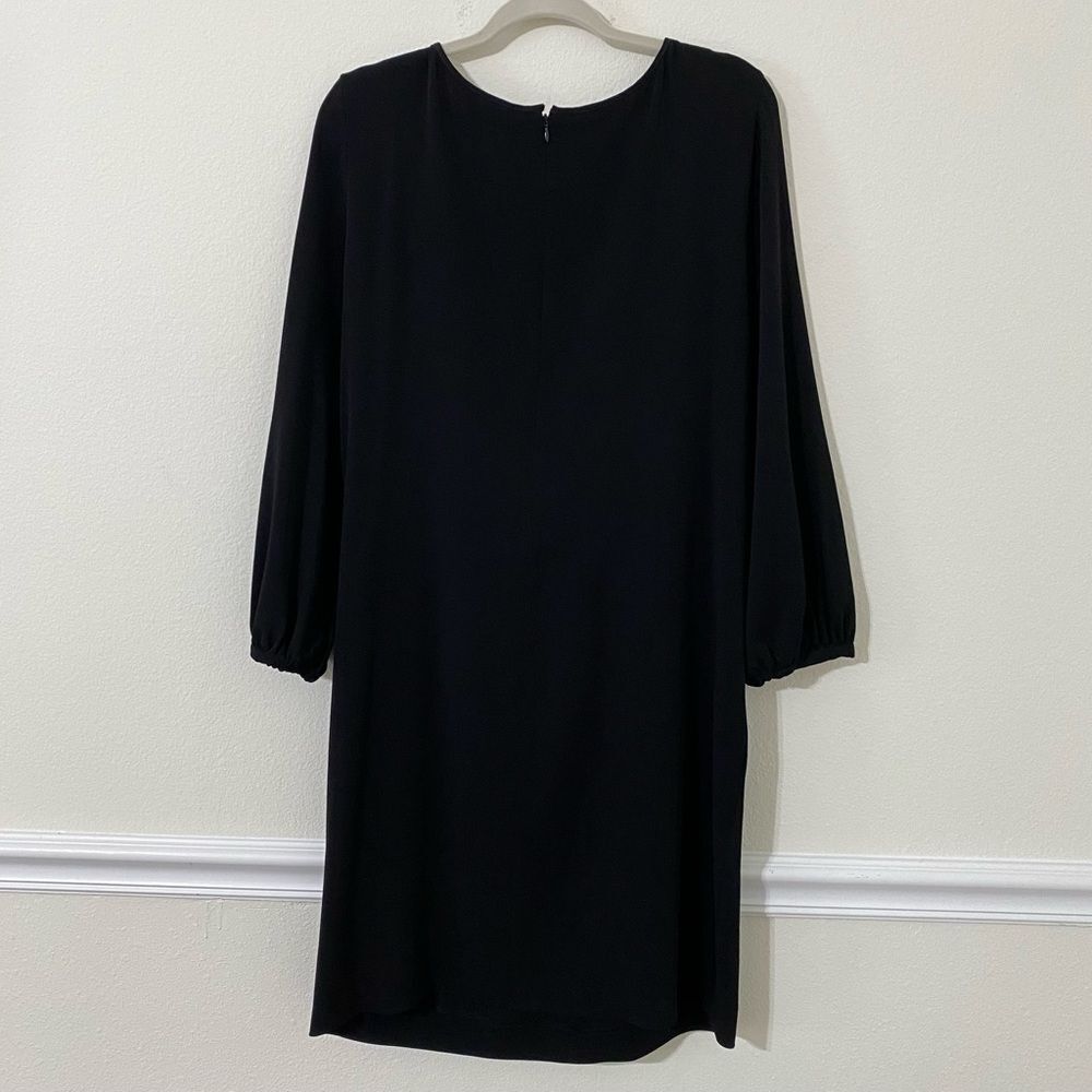 Piazza Sempione Puff Sleeve Black Dress Mirror Detail Womens Size L - Picture 3 of 15